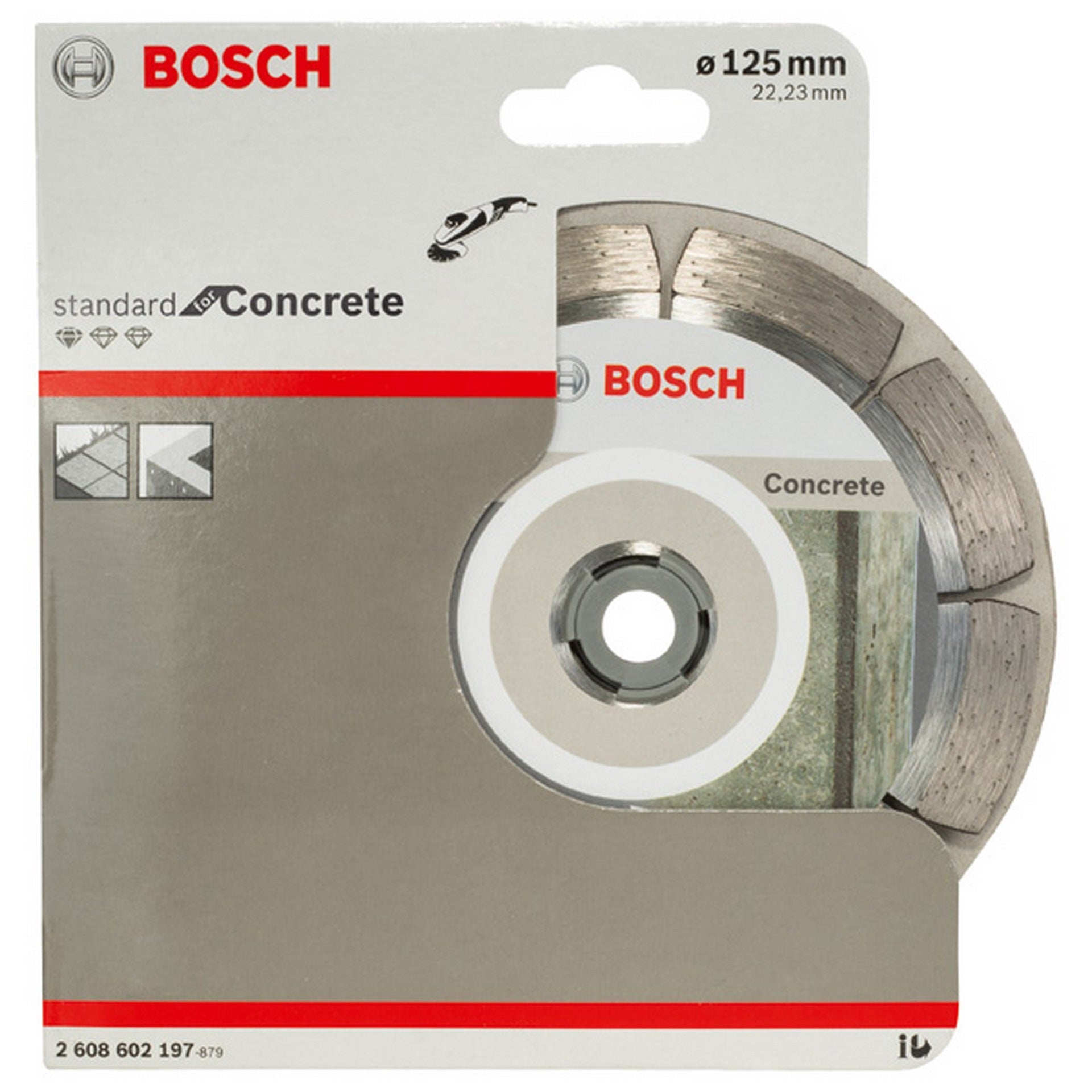 Bosch Diamanttrennscheibe Standard for Concrete, 125 x 22,23 x 1,6 x 10 mm, 1er-Pack #2608602197
