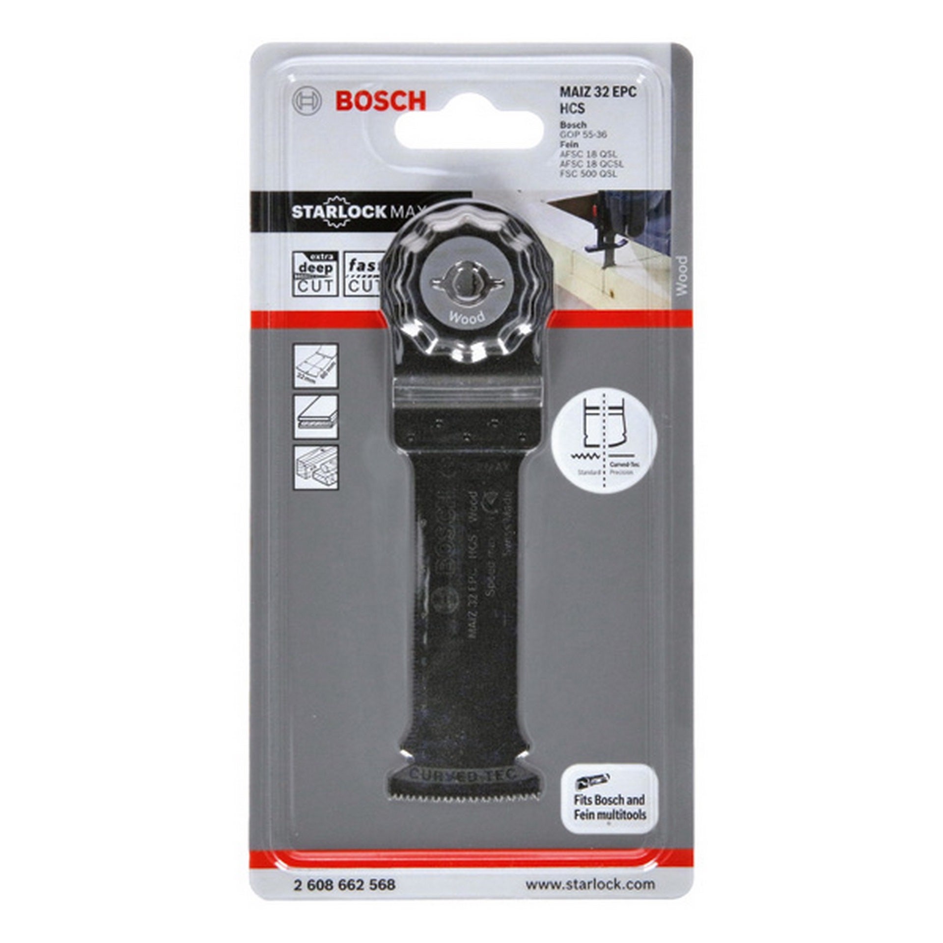 Bosch HCS Tauchsägeblatt MAIZ 32 EPC Wood, 80 x 32 mm, 1er-Pack #2608662568