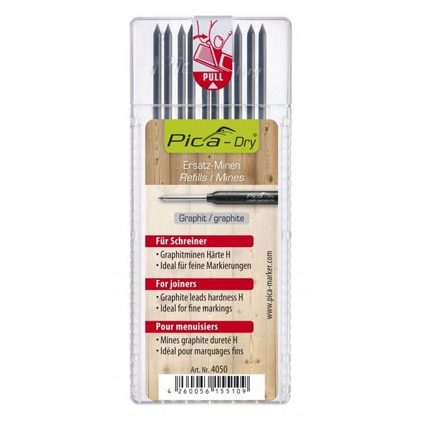 Pica DRY Minen-Set für Tischler/Schreiner (Set Inhalt 10 Stk.) Härte H #4050