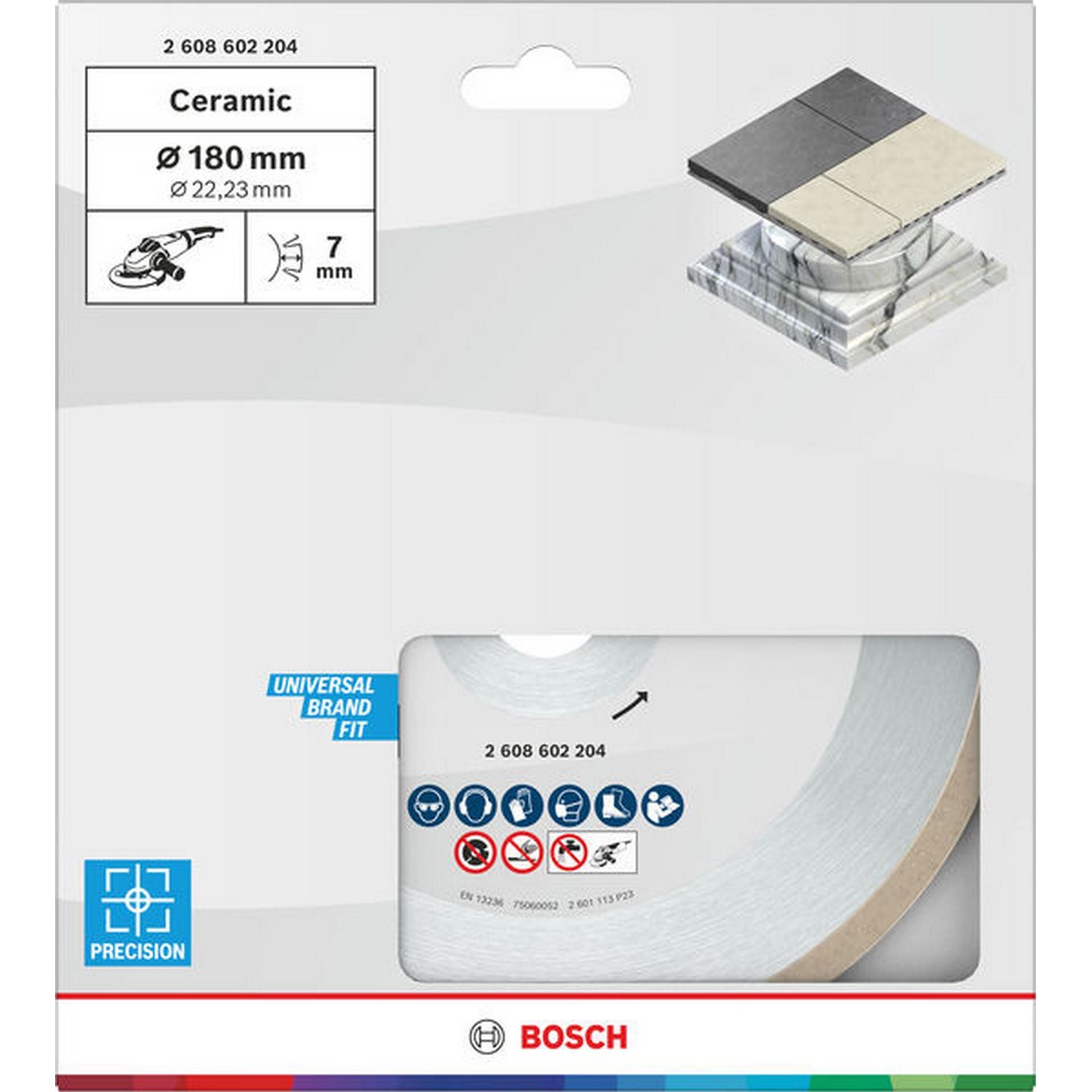 Bosch Ceramic Trennscheibe, 180 x 7 mm, Bohrung 22,23 mm #2608602204