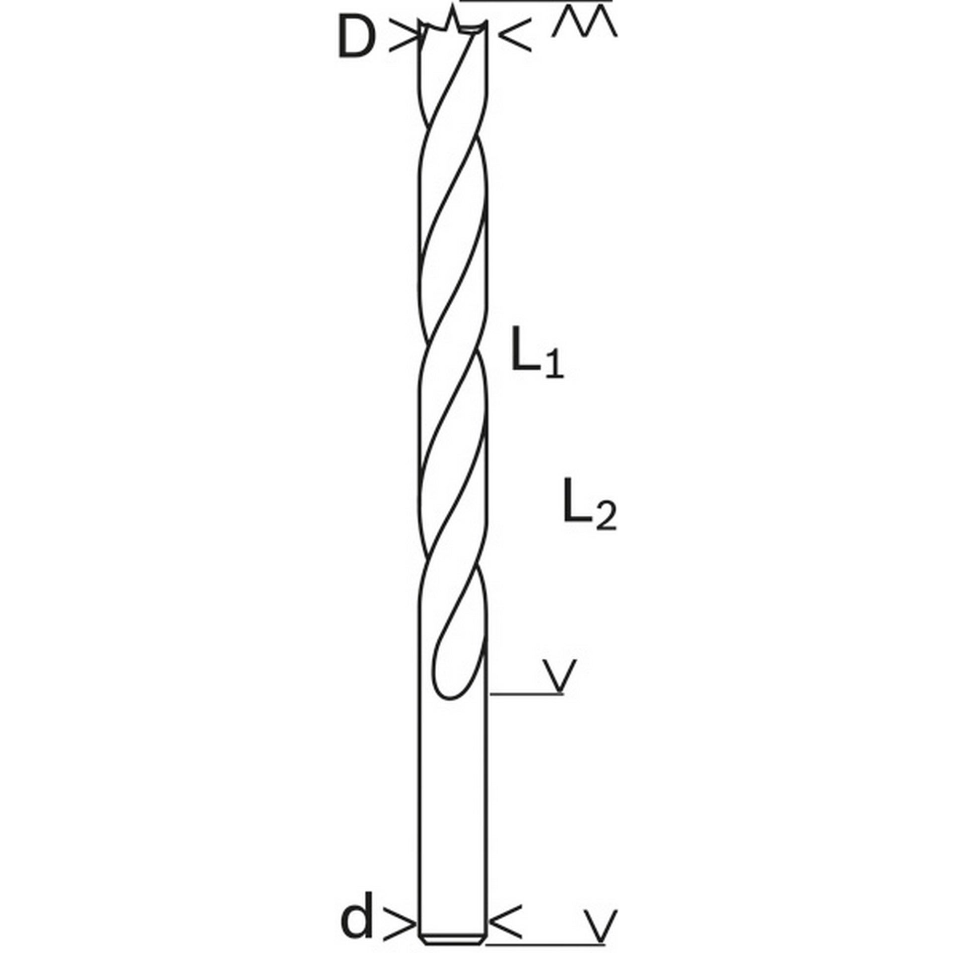 Bosch Holzspiralbohrer Standard, 4 x 43 x 75 mm, d 4 mm #2608596301
