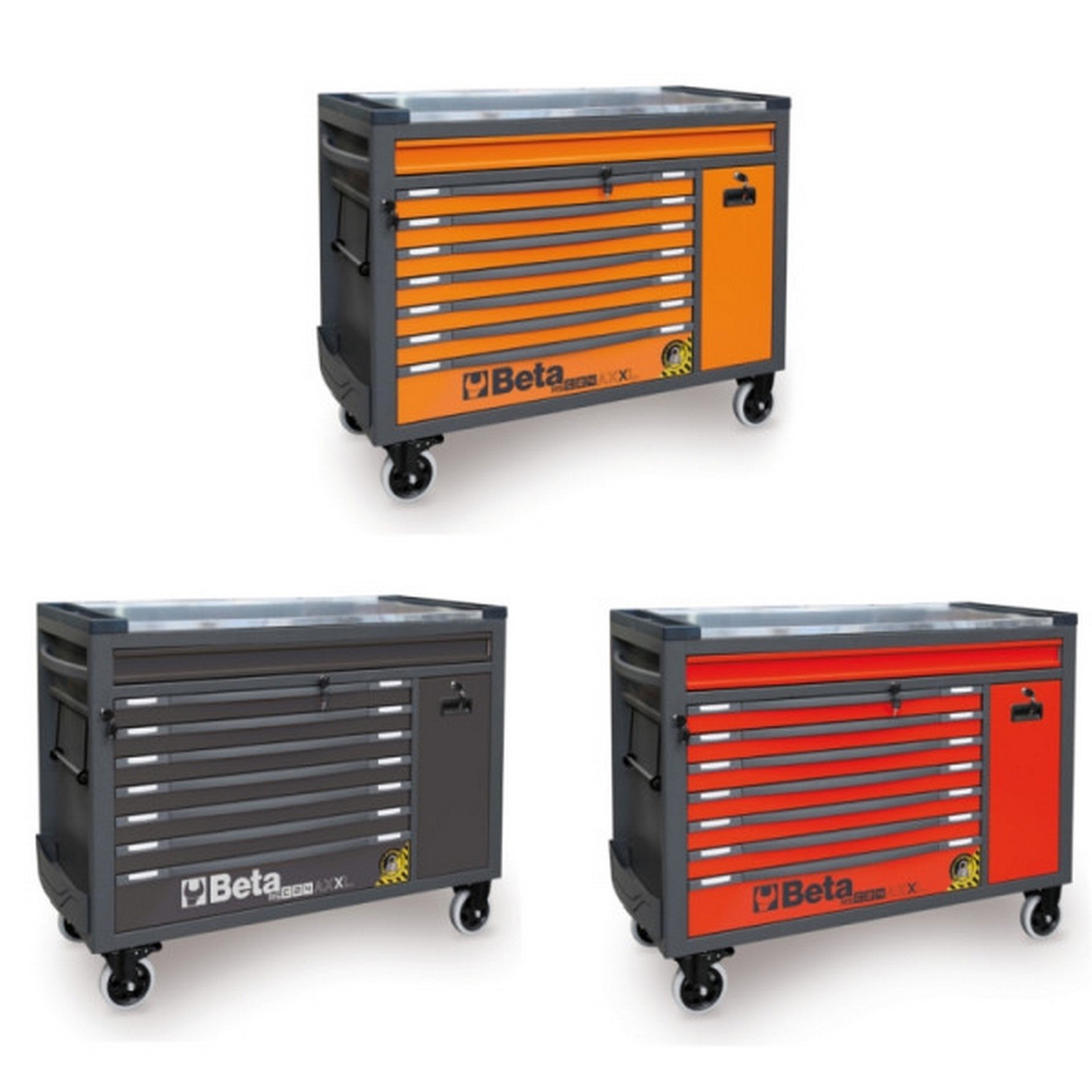 Beta Werkzeugwaagen mit 8 Schubladen, lange Ausführung, 1061-teilig BW 2400 RSC24AXXL-A #024006387