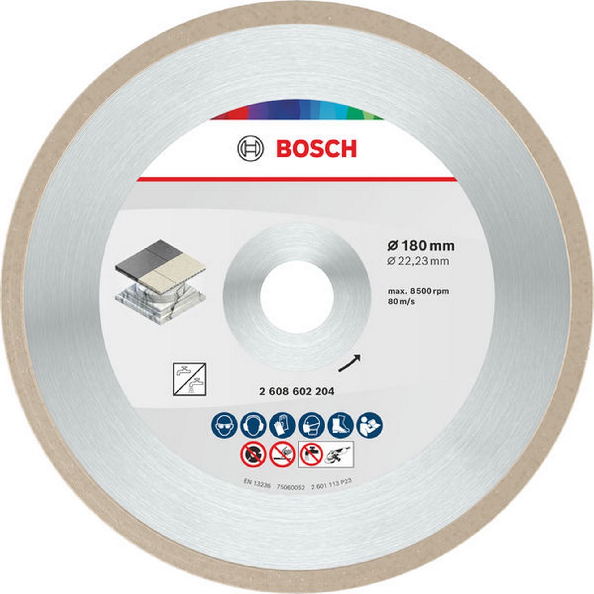 Bosch Ceramic Trennscheibe, 180 x 7 mm, Bohrung 22,23 mm #2608602204