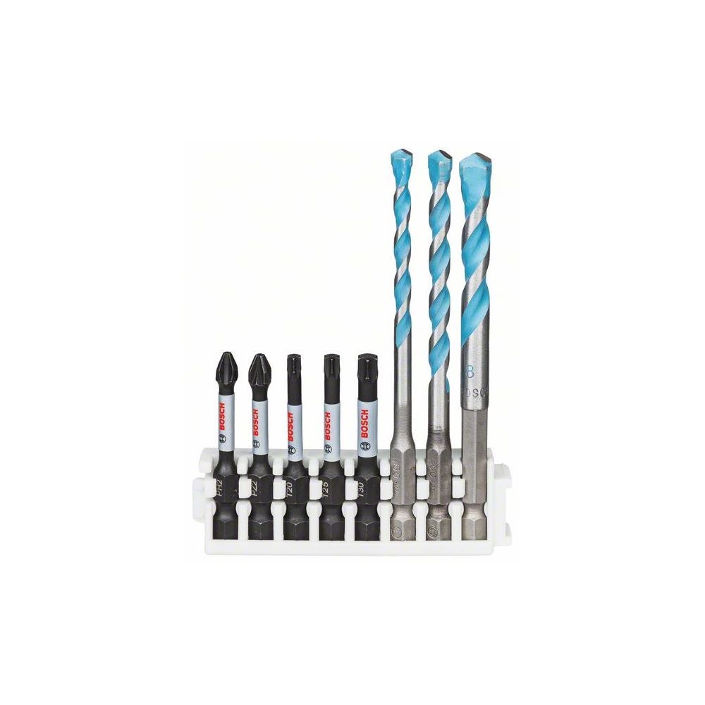 Bosch PRO Impact Set mit Multi Constr. Bohrer, PH2/PZ2/T20/T25/T30, MC 5/6/8, 8-tlg. #2608577144