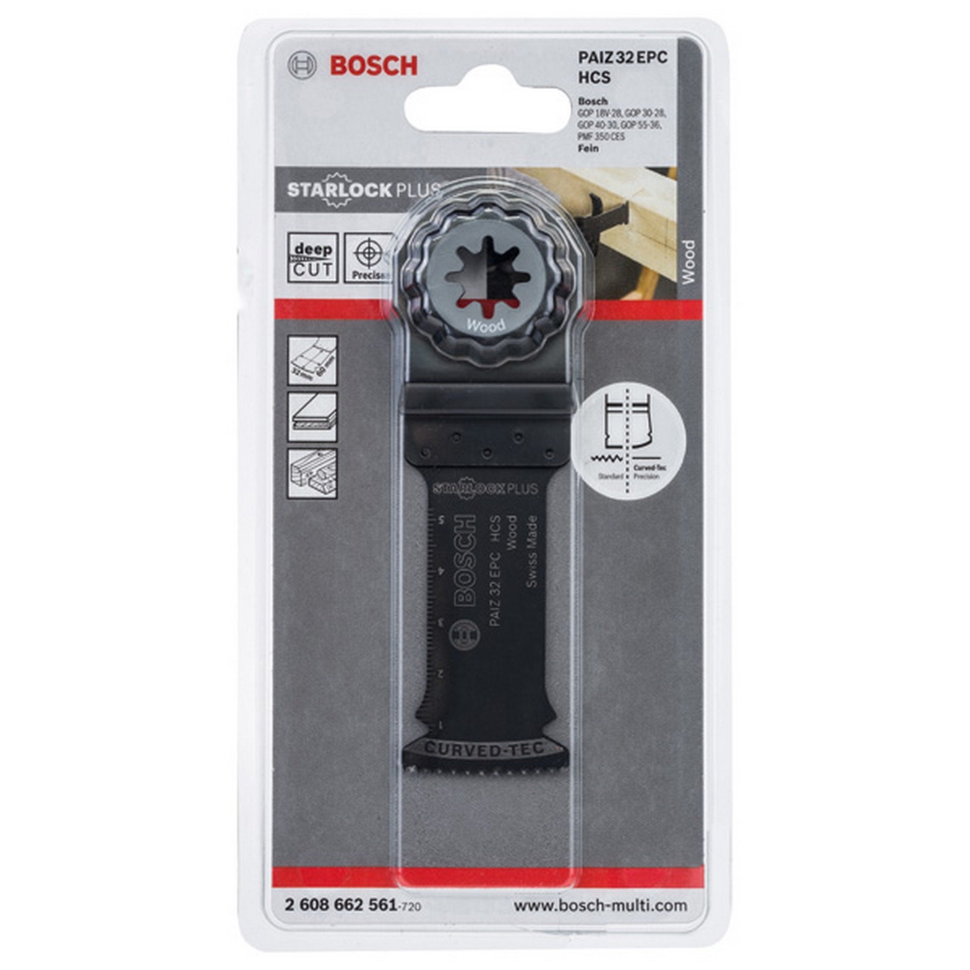 Bosch HCS Tauchsägeblatt PAIZ 32 EPC Wood, 60 x 32 mm, 1er-Pack #2608662561