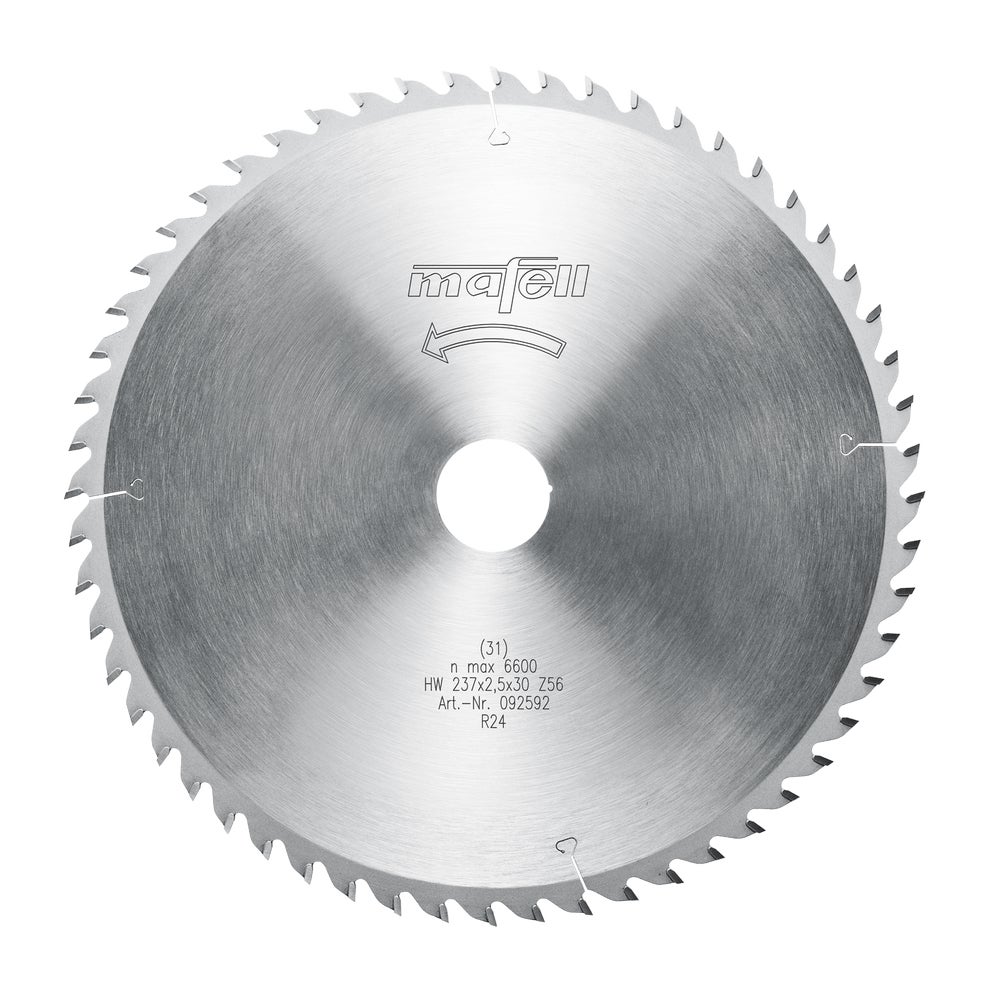 Mafell Sägeblatt-HM, 237 x 1,8/2,5 x 30 mm, Z 56, WZ #092592