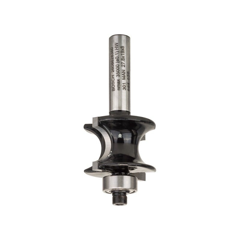 Bosch PRO Halbstabfräser, R 6 mm, D 27,8 mm, L18 mm,6, S 8 mm #2608628360