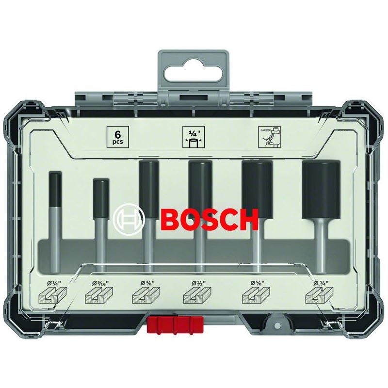 Bosch PRO Nutfräser- Set, Schaft 1/4", 6-tlg. #2607017467