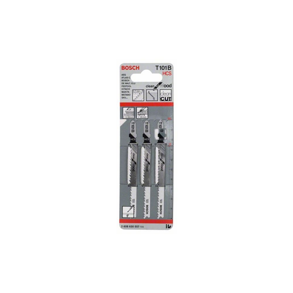 Bosch Stichsägeblatt T 101 B Clean for Wood, 3er-Pack #2608630557