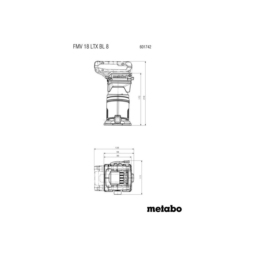 Metabo FMV 18 LTX BL 8 * Akku-Kantenfraese TV00