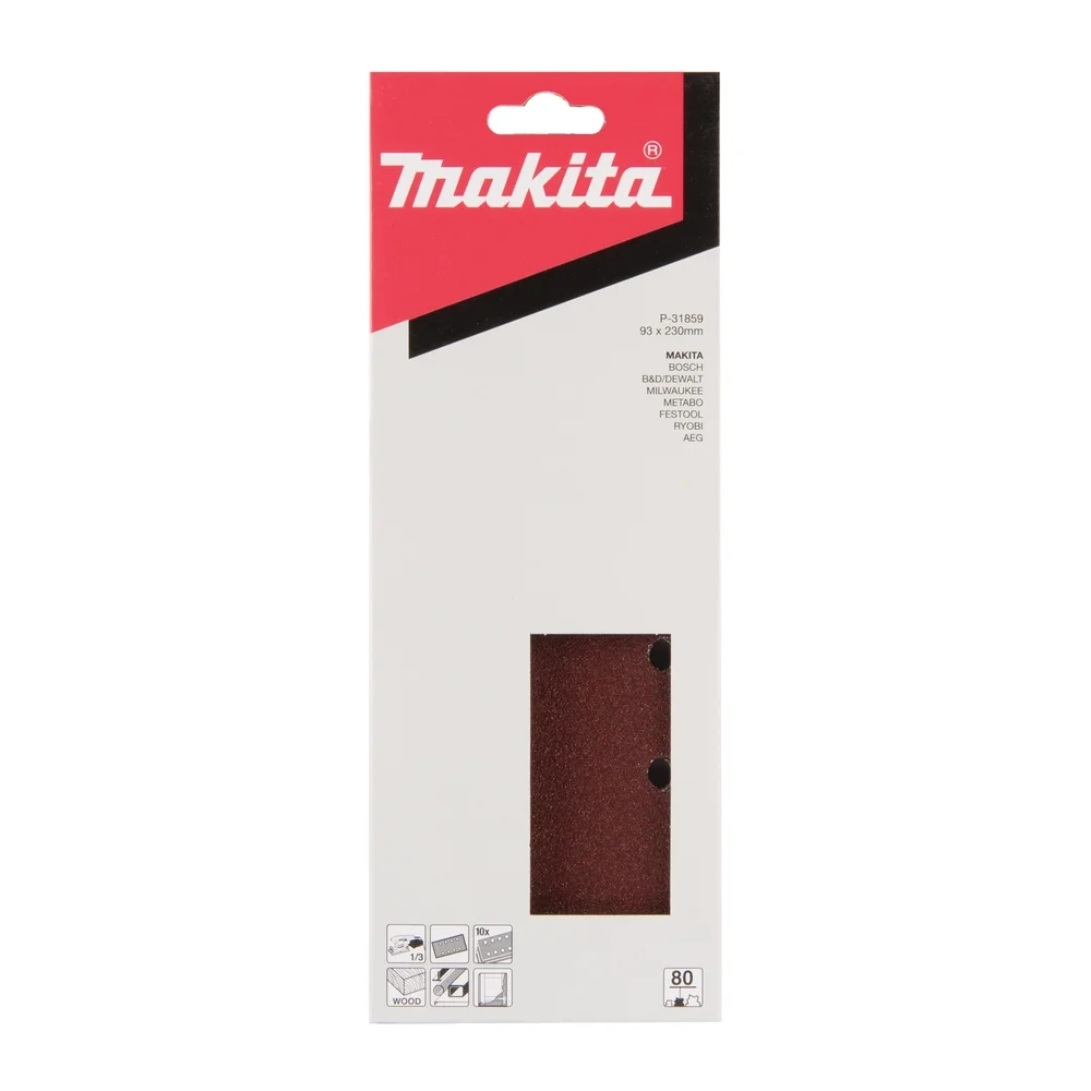 Makita Schleifpapier 93 x 230 mm, K80, 10 Stk. #P-31859