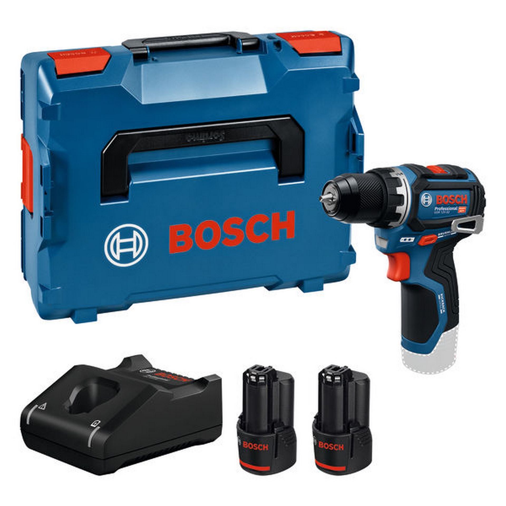 Bosch Akku-Bohrschrauber GSR 12V-32+2x3,0 Ah+GAL 12V-40 in L-BOXX #06019N7007