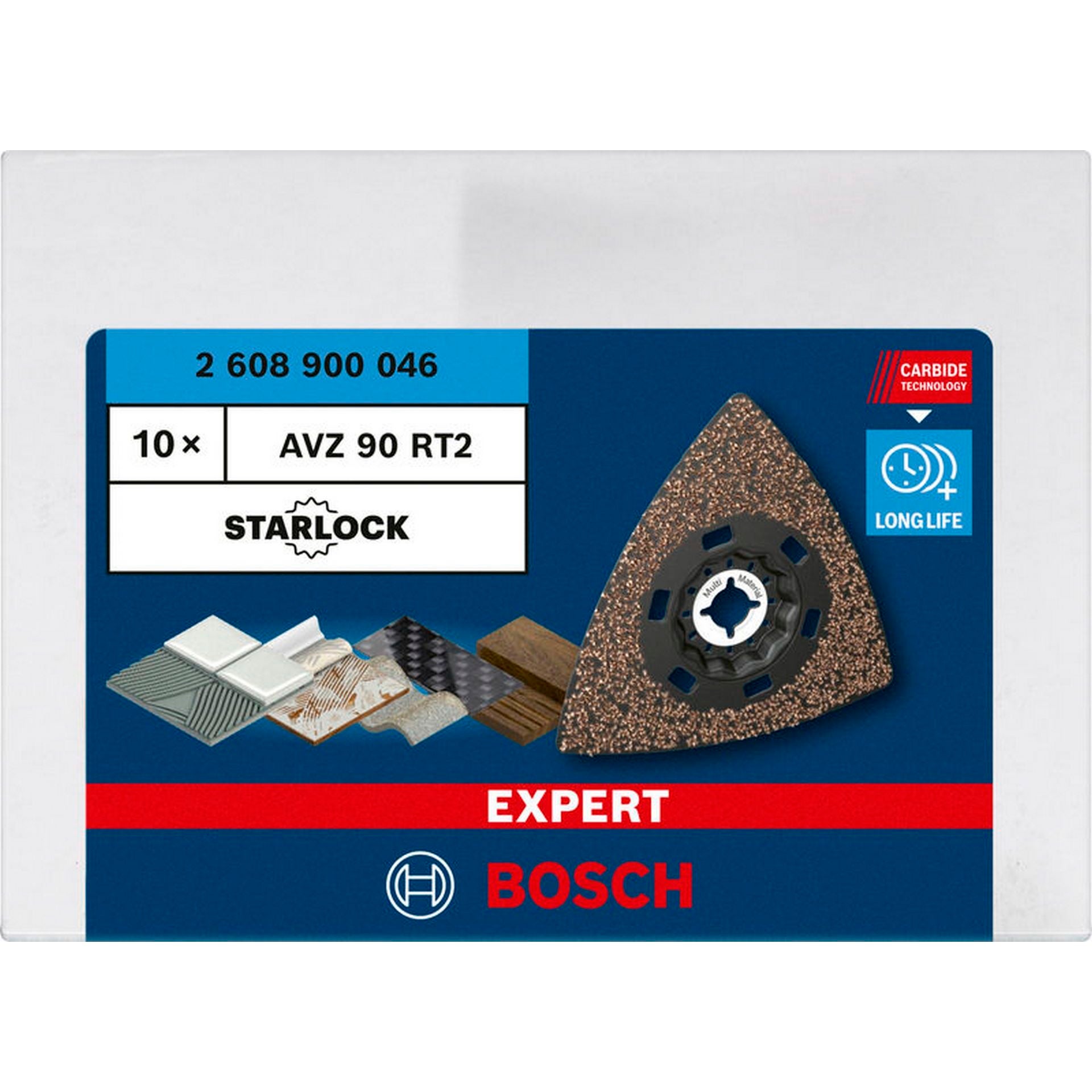 Bosch EXPERT AVZ 90 RT2 Schleifplatte für Multifunktionswerkzeuge, 90 mm, 10-tlg. #2608900046