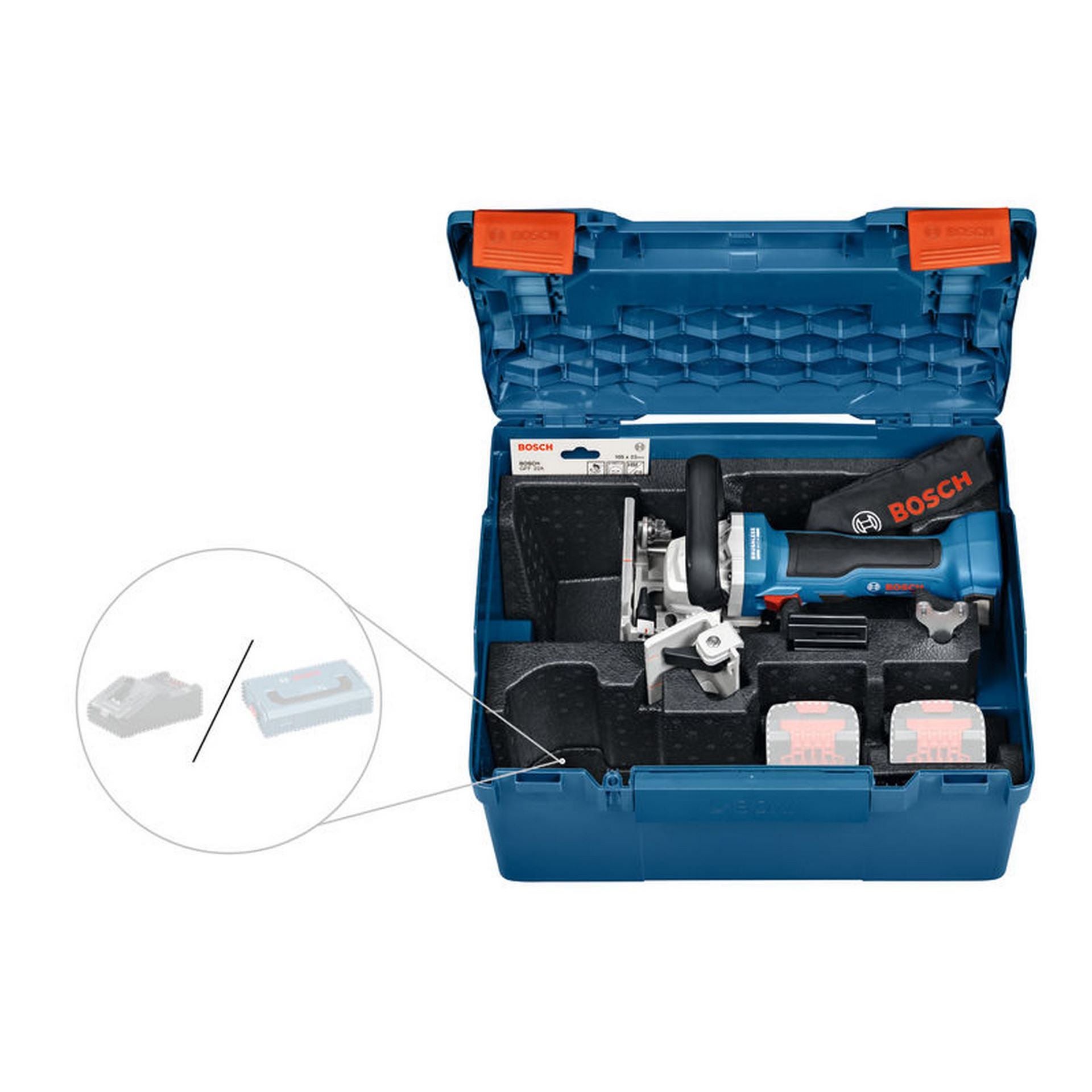 Bosch Flachdübelfräse GFF 18V-22 in L-BOXX #0601620101