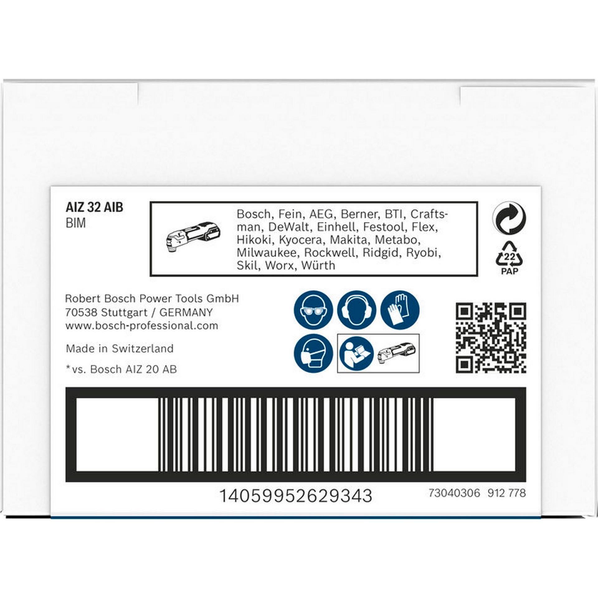 Bosch PRO AIZ 32 AIB Blatt für Multifunktionswerkzeuge, 32 x 50 mm, 25-tlg. #2608669077