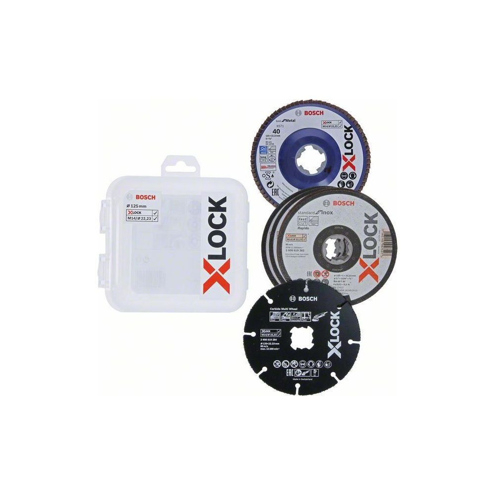 Bosch PRO Cutting and Grinding Set für X-Lock, 125 x 1 x 22,23 mm, 5-tlg. #2608619374