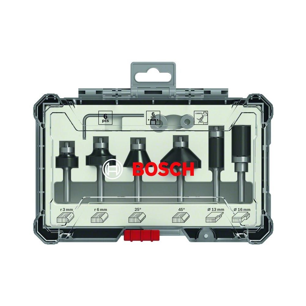 Bosch PRO Fräser- Set, Schaft 6mm, 6-tlg. #2607017468