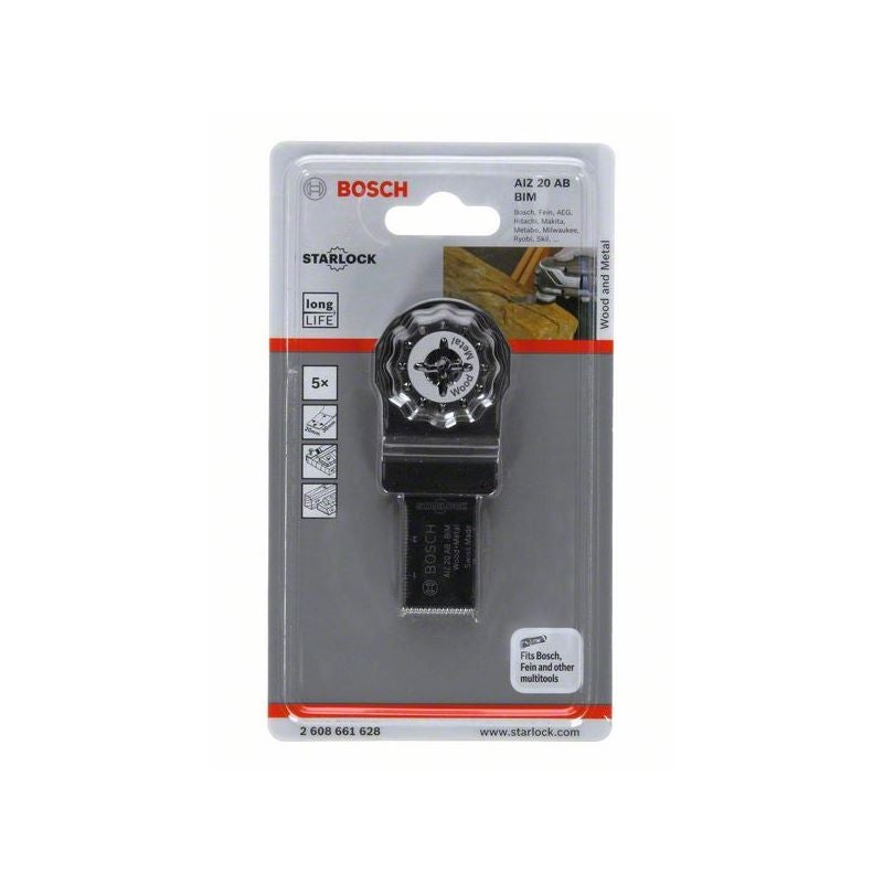 Bosch BIM Tauchsägeblatt AIZ 20 AB, Wood and Metal, 30 x 20 mm, 5er-Pack #2608661628