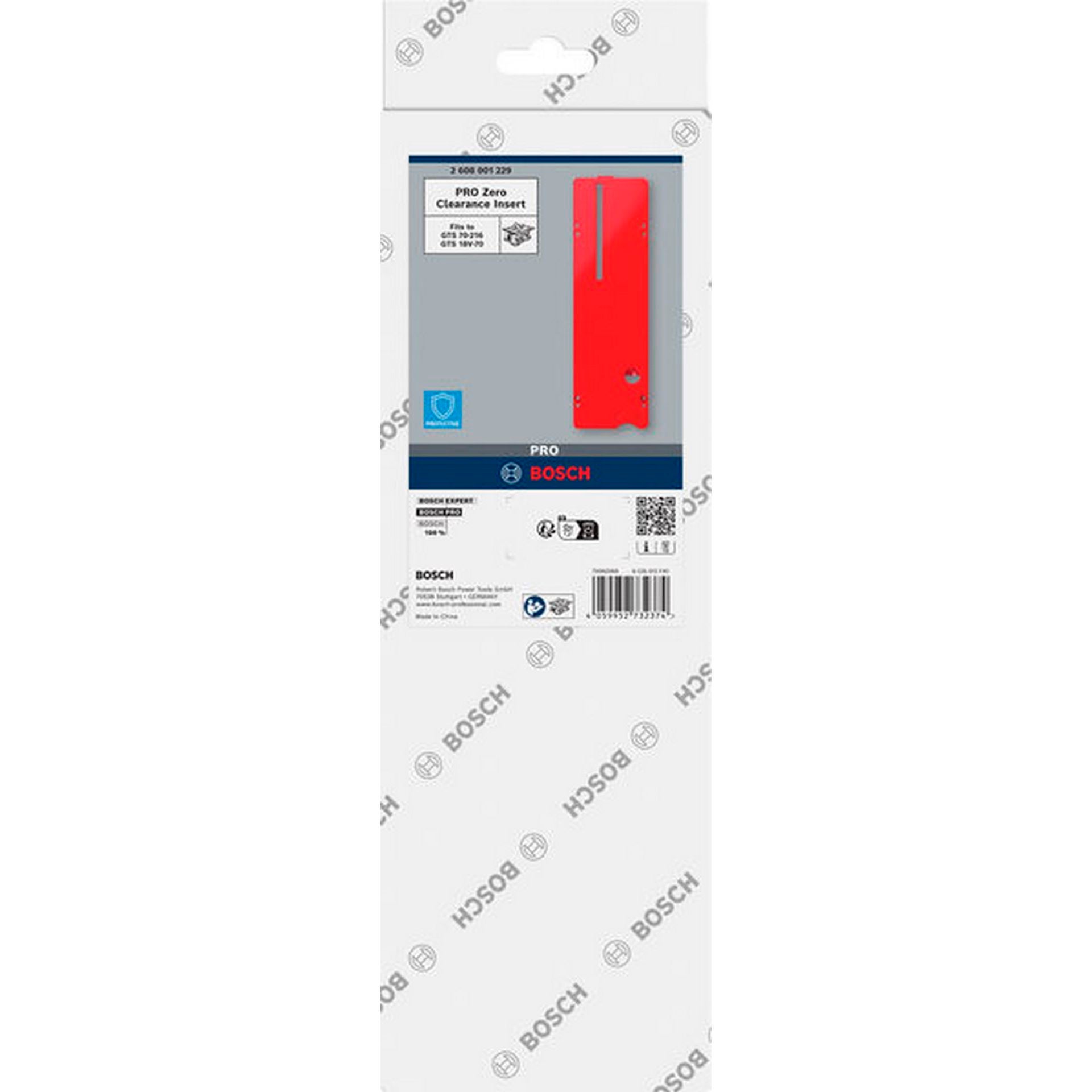 Bosch PRO Zero Clearance Einsatz für Tischkreissägen GTS 18V-70/GTS 70-216Professional #2608001229