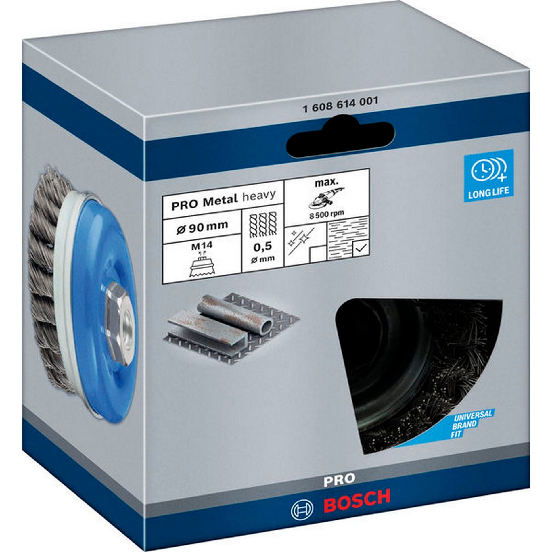 Bosch PRO Metal heavy Topfbürste, 90 x 0,5 mm, Gewinde #1608614001