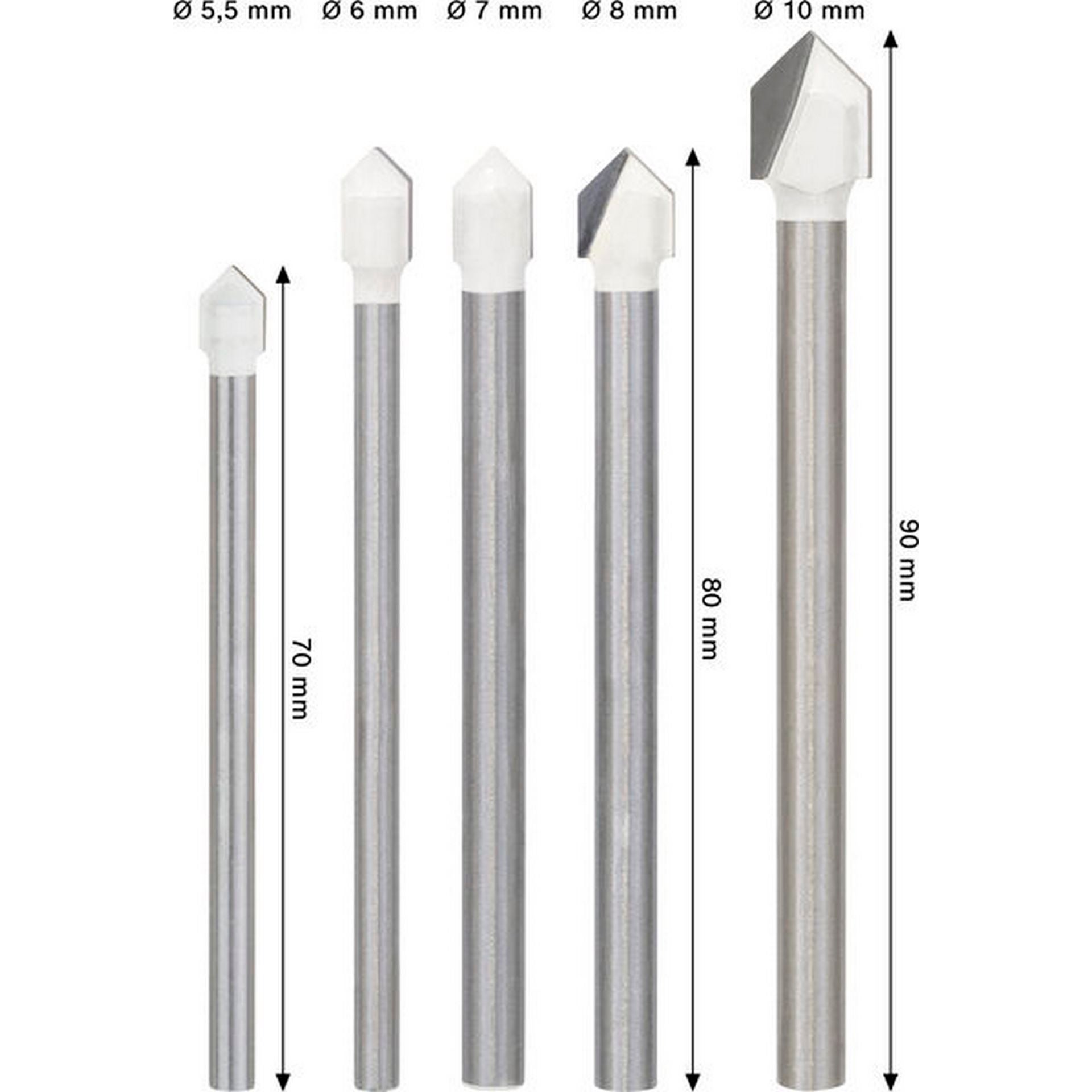 Bosch CYL-9 Ceramic dry Fliesenbohrer-Set, 5,5/6/7/8/10 mm, 5-tlg #2608587170