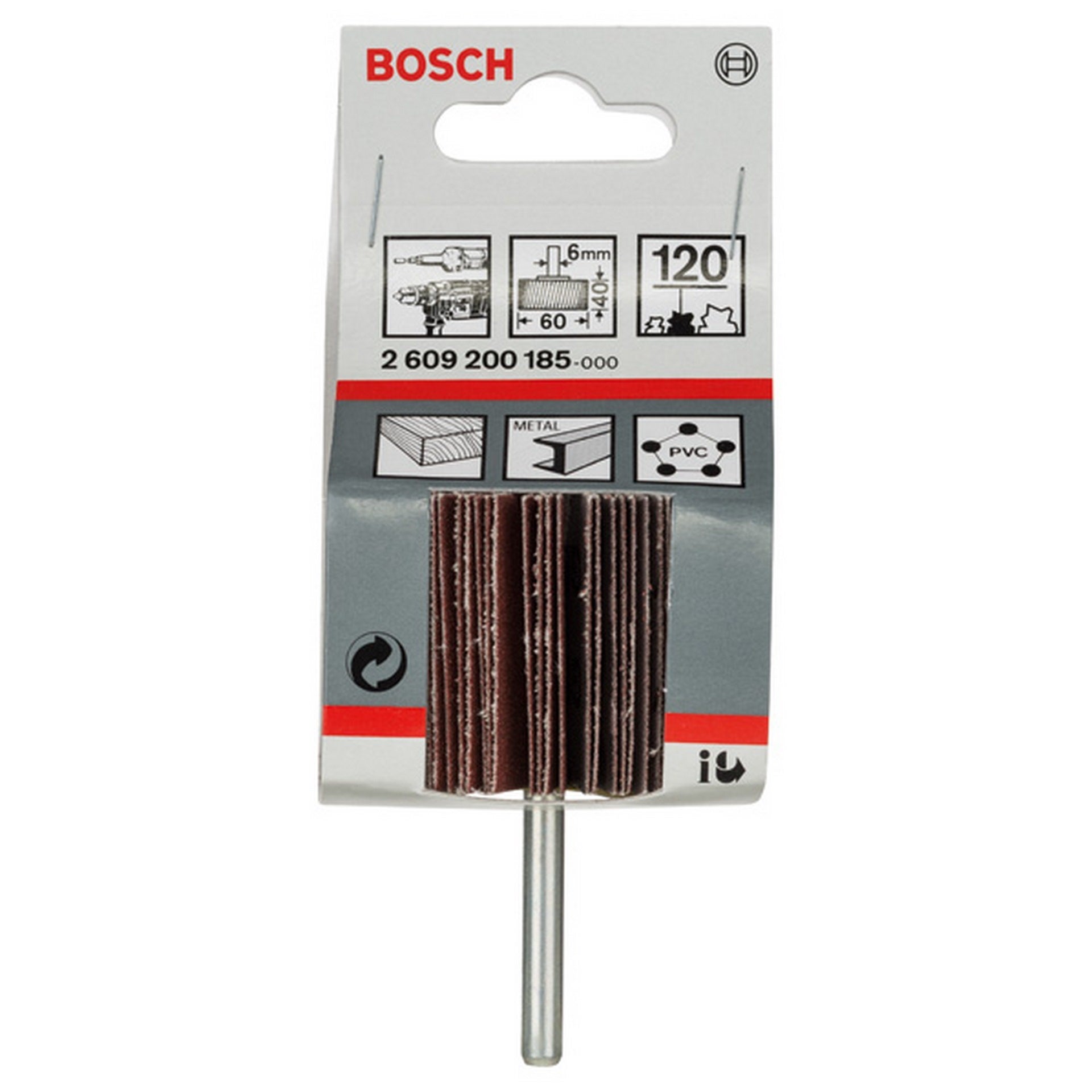 Bosch Lamellenschleifer, 6 mm, 60 mm, 40 mm, 120 #2609200185