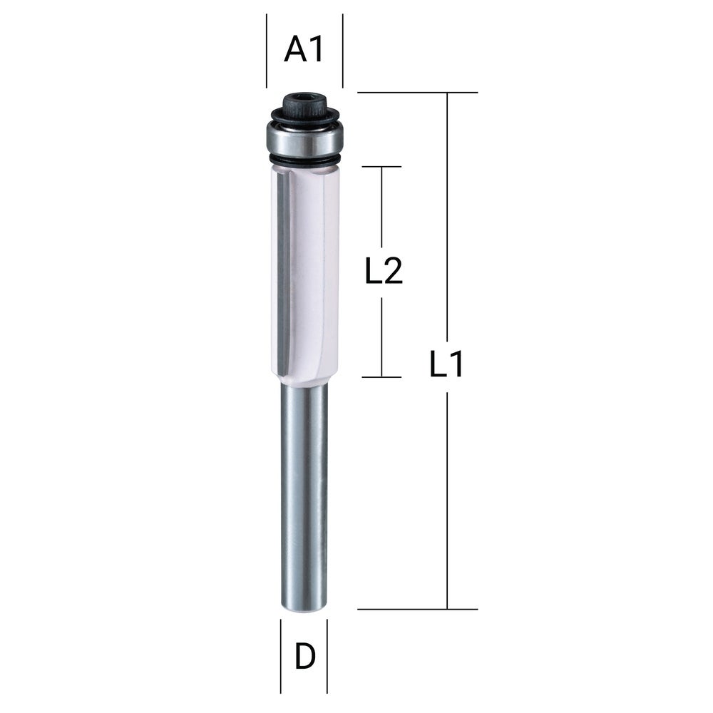 Makita Bündigfräser mit Anlauflager schaftseitig, Ø 19 mm #P-79055