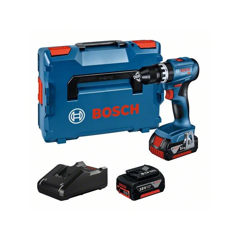 Bosch Akku-Schlagbohrschauber GSB 18V-45, 2 x Akku GBA 18V 3.0Ah in L-BOXX #06019K3305