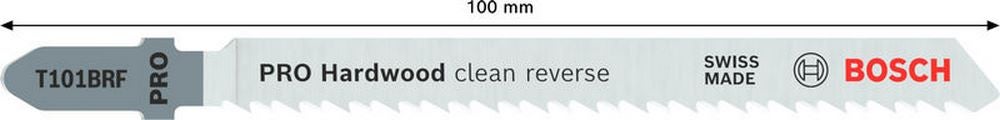 Bosch PRO Hardwood clean reverse T101BRF Stichsägeblatt, 100 mm, 25-tlg. #2608634989