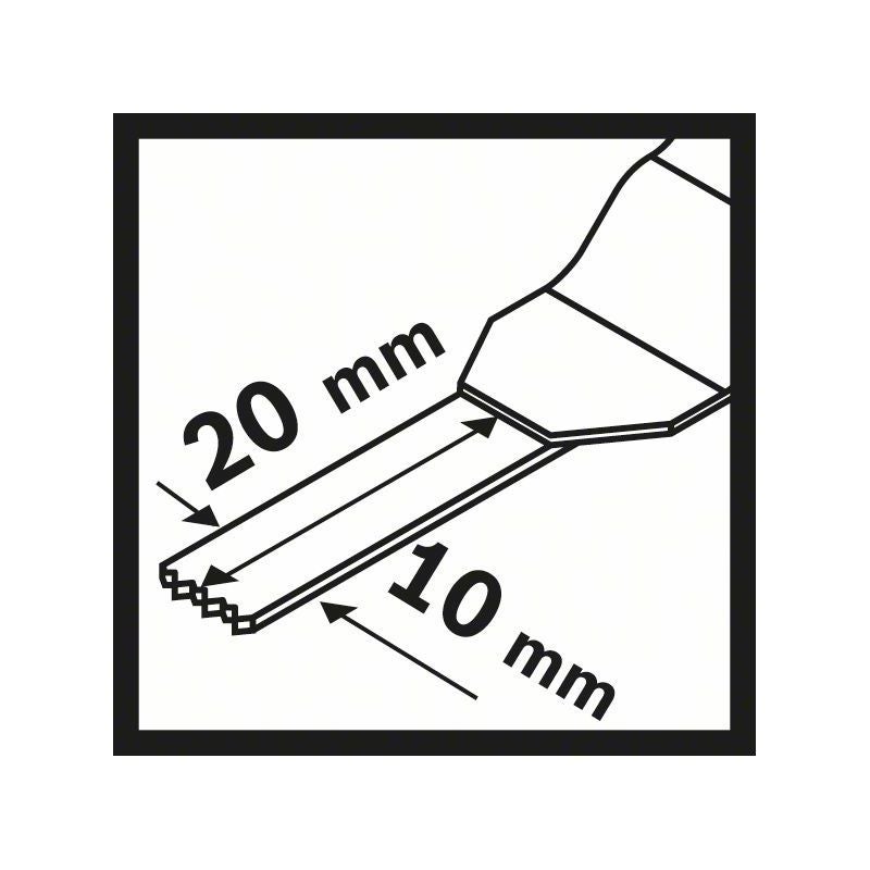 Bosch BIM Tauchsägeblatt AIZ 10 AB, Wood and Metal, 20 x 10 mm #2608661641