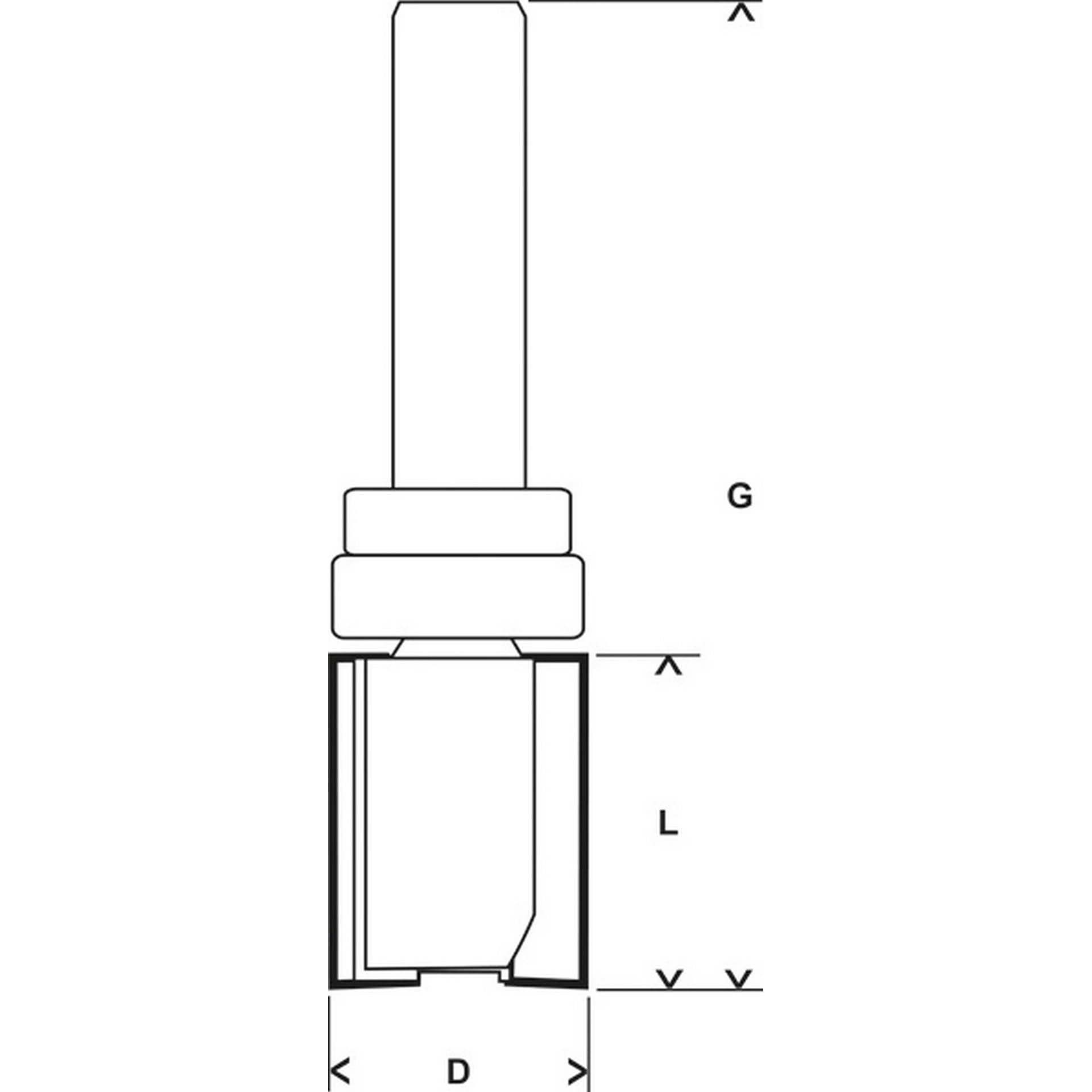 Bosch Bündigfräser Expert for Wood Laminate mit ob. Kugellager, D 1 mm, L 20mm, S 8mm #2608629385