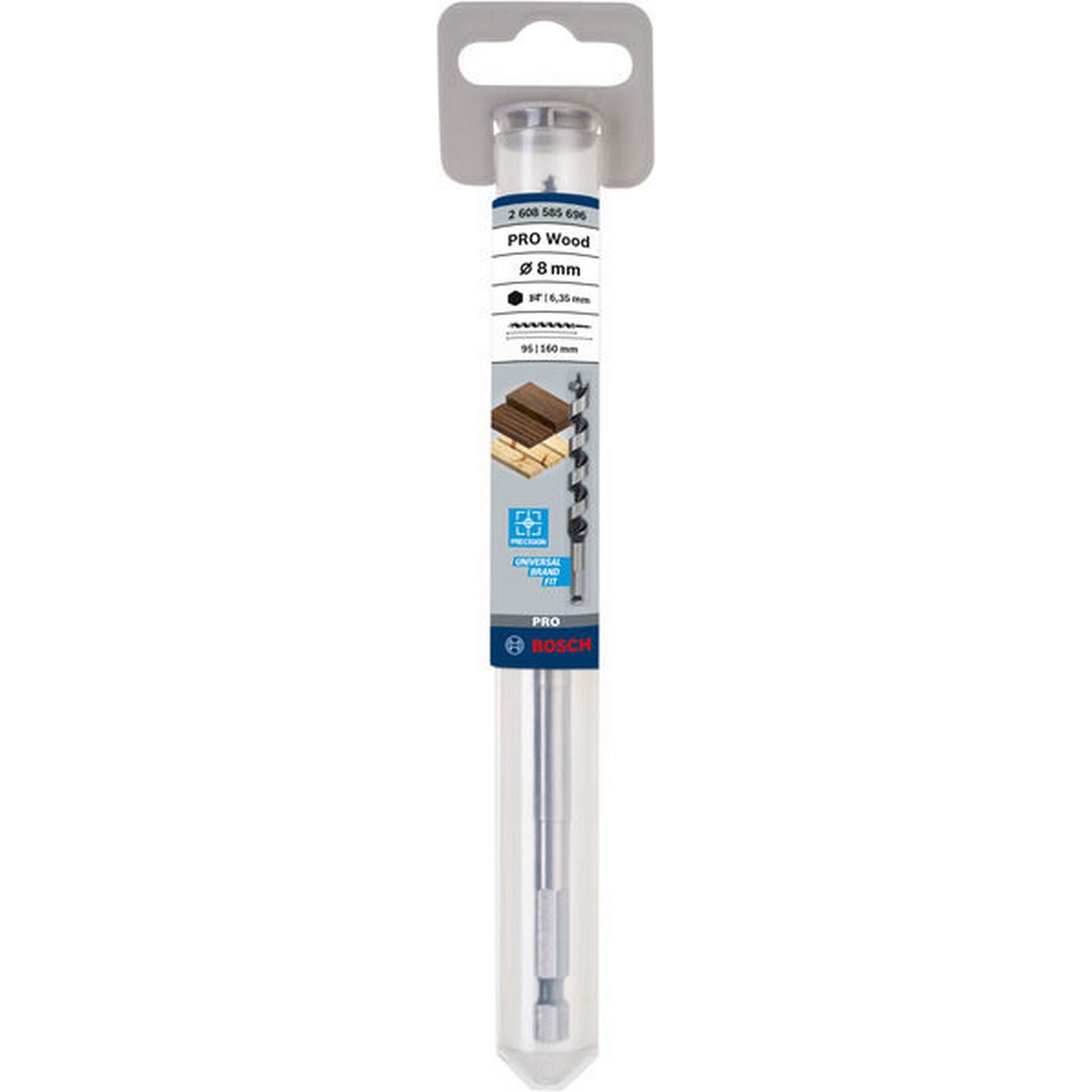 Bosch PRO Wood Holzschlangenbohrer, 8 x 95 x 160 mm #2608585696