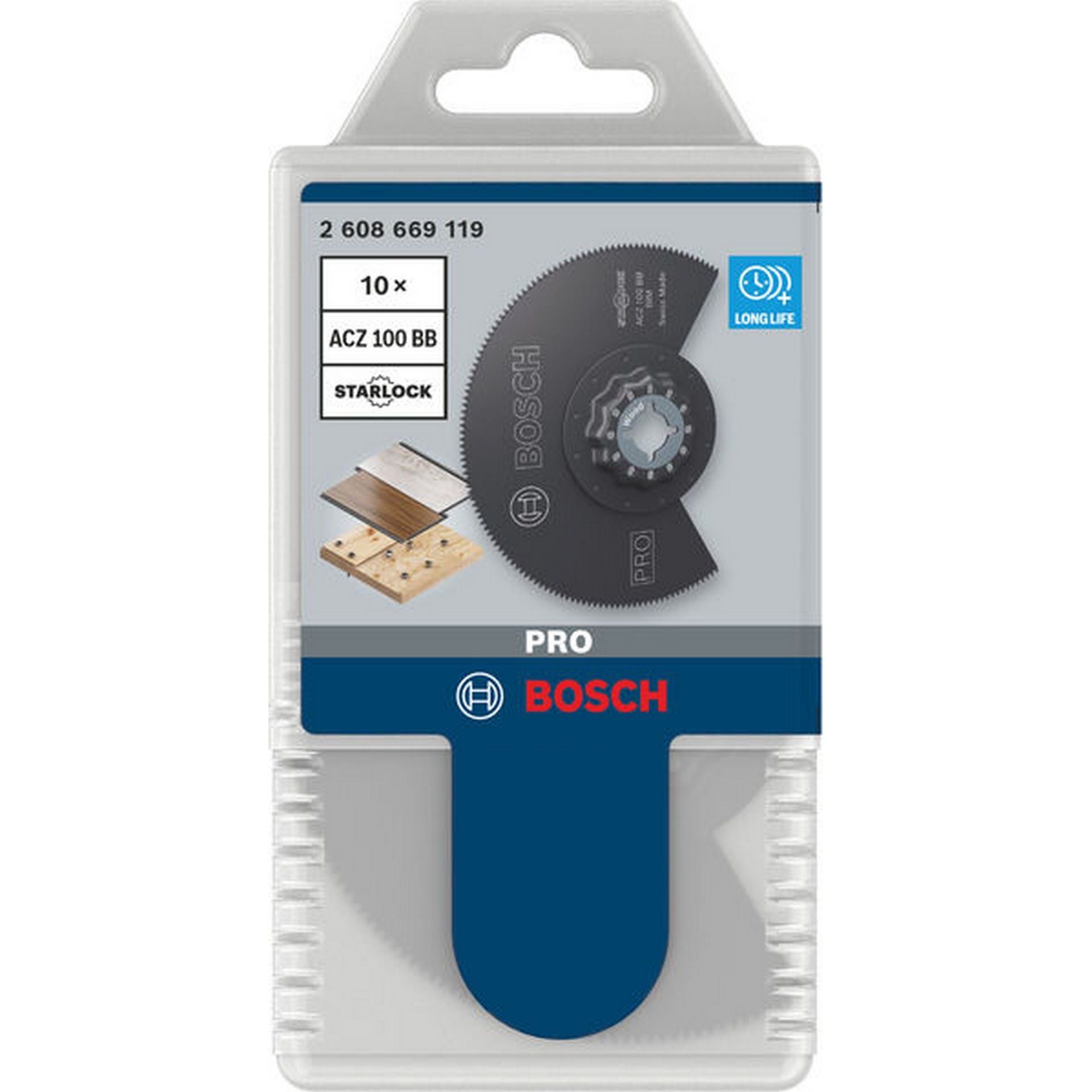 Bosch PRO ACZ 100 BB Blatt für Multifunktionswerkzeuge, 100 mm, 10-tlg. #2608669119