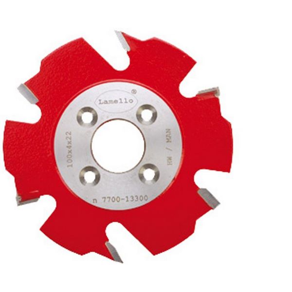 Lamello Nutfräser mit Vorschneider, HW, Ø100x4xØ22 mm, Z2+V4, NL 4 #132000