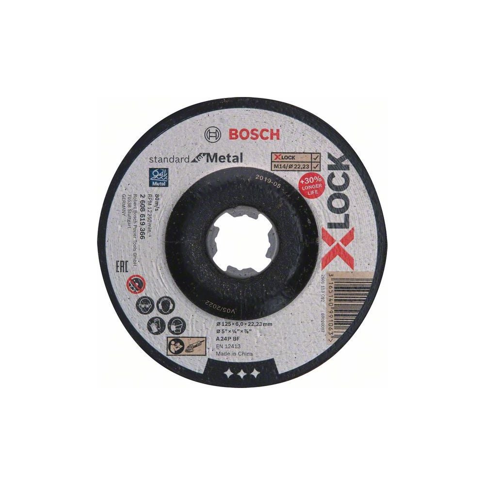 Bosch PRO Metal X-Lock Schleifscheibe, 125 x 6 x 22.23 mm #2608619366