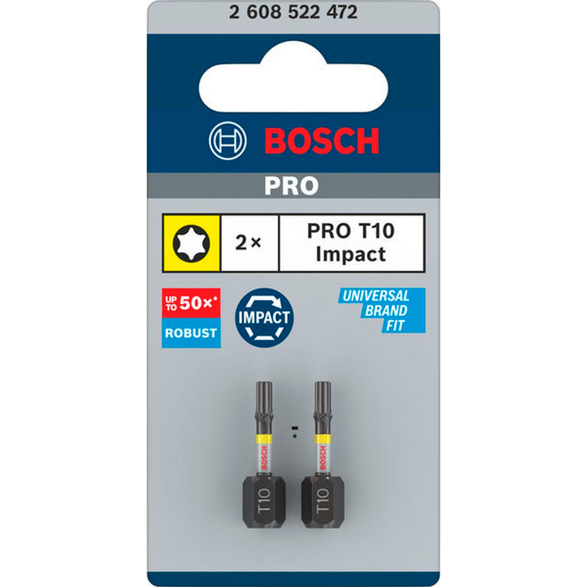Bosch PRO Torx Impact Bit, T10, 25 mm, 2-tlg. #2608522472