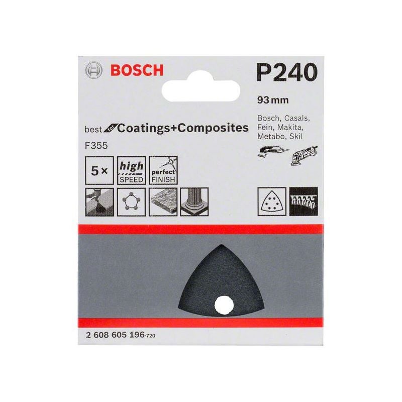 Bosch PRO F355 Schleifblatt, 93 mm, G240, 5-tlg. #2608605196