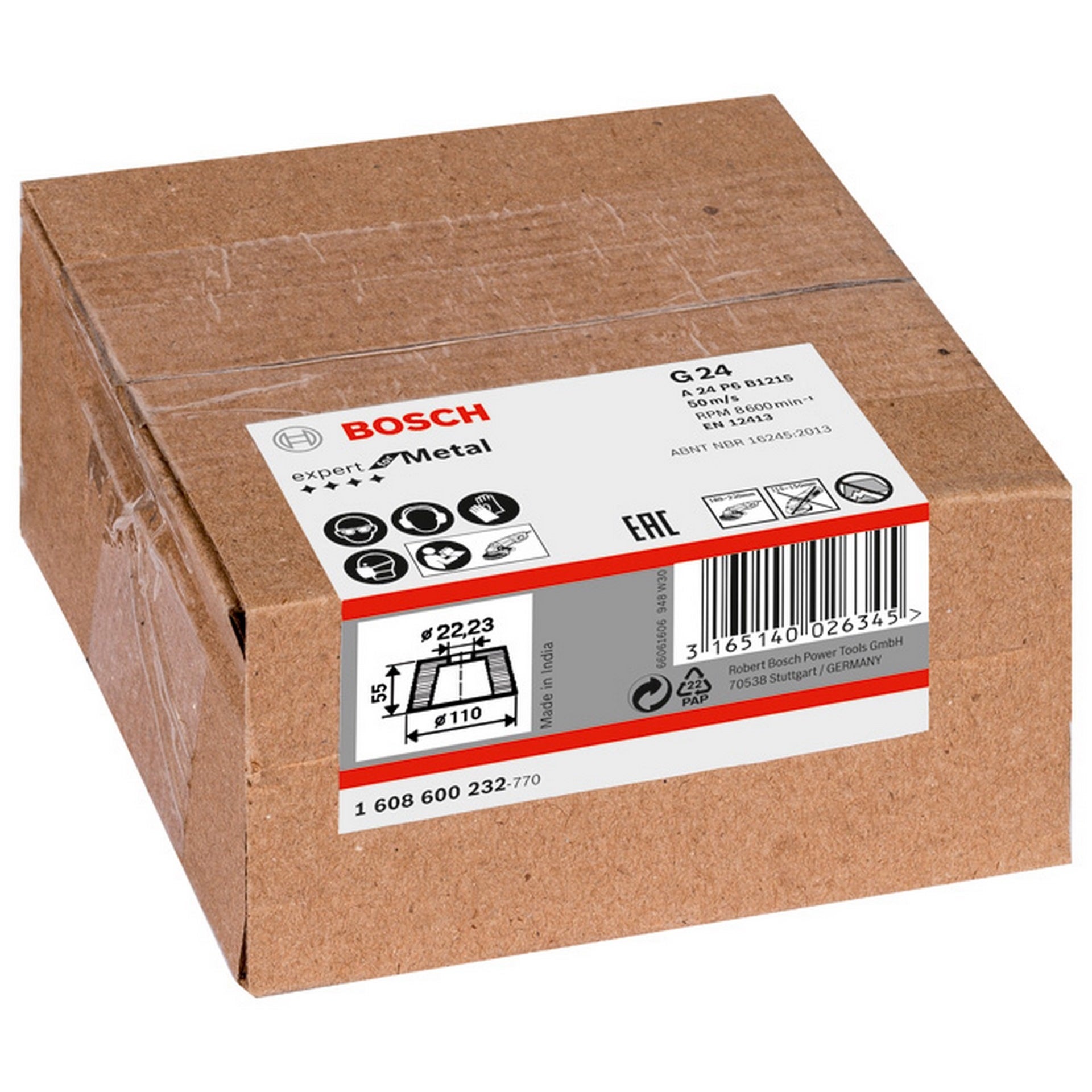 Bosch PRO Metal Konischer Schleiftopf, 90 x 110 x 55 mm, K24 #1608600232