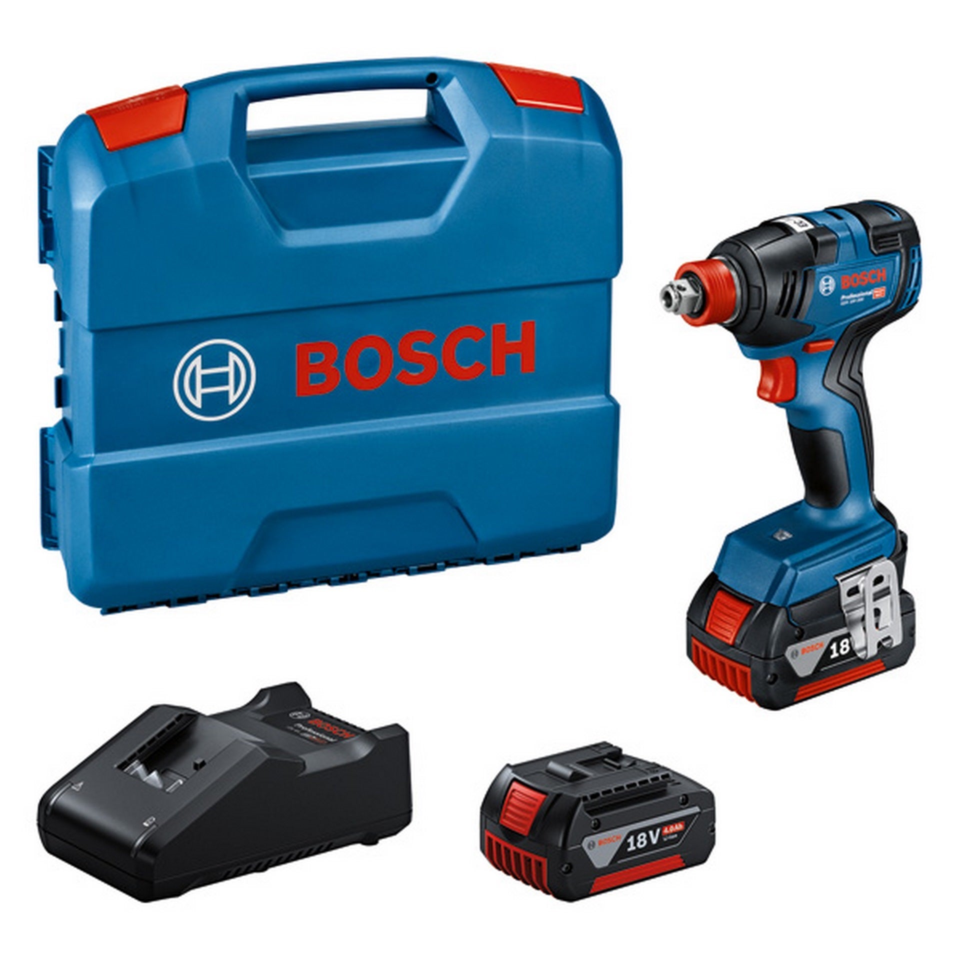 Bosch Akku-Drehschlagschrauber GDX 18V-200, 2 x Akku GBA 18V 4.0Ah in L-Case #06019J2206