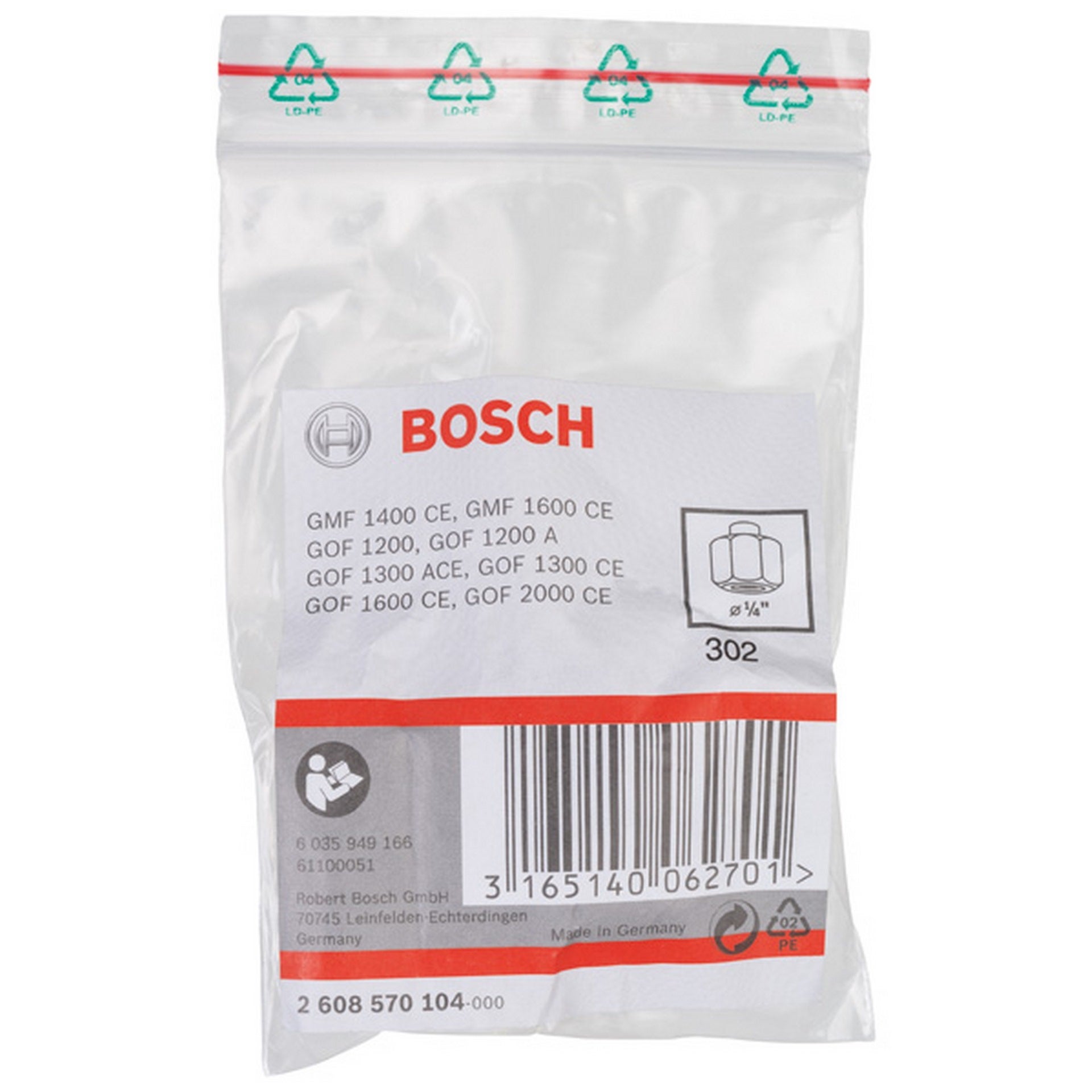 Bosch Spannzange, 1/4-Zoll, 24 mm #2608570104