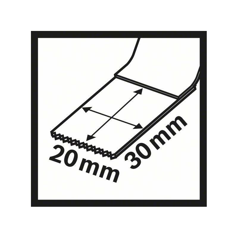 Bosch BIM Tauchsägeblatt AIZ 20 AB, Wood and Metal, 30 x 20 mm, 1er-Pack #2608661640