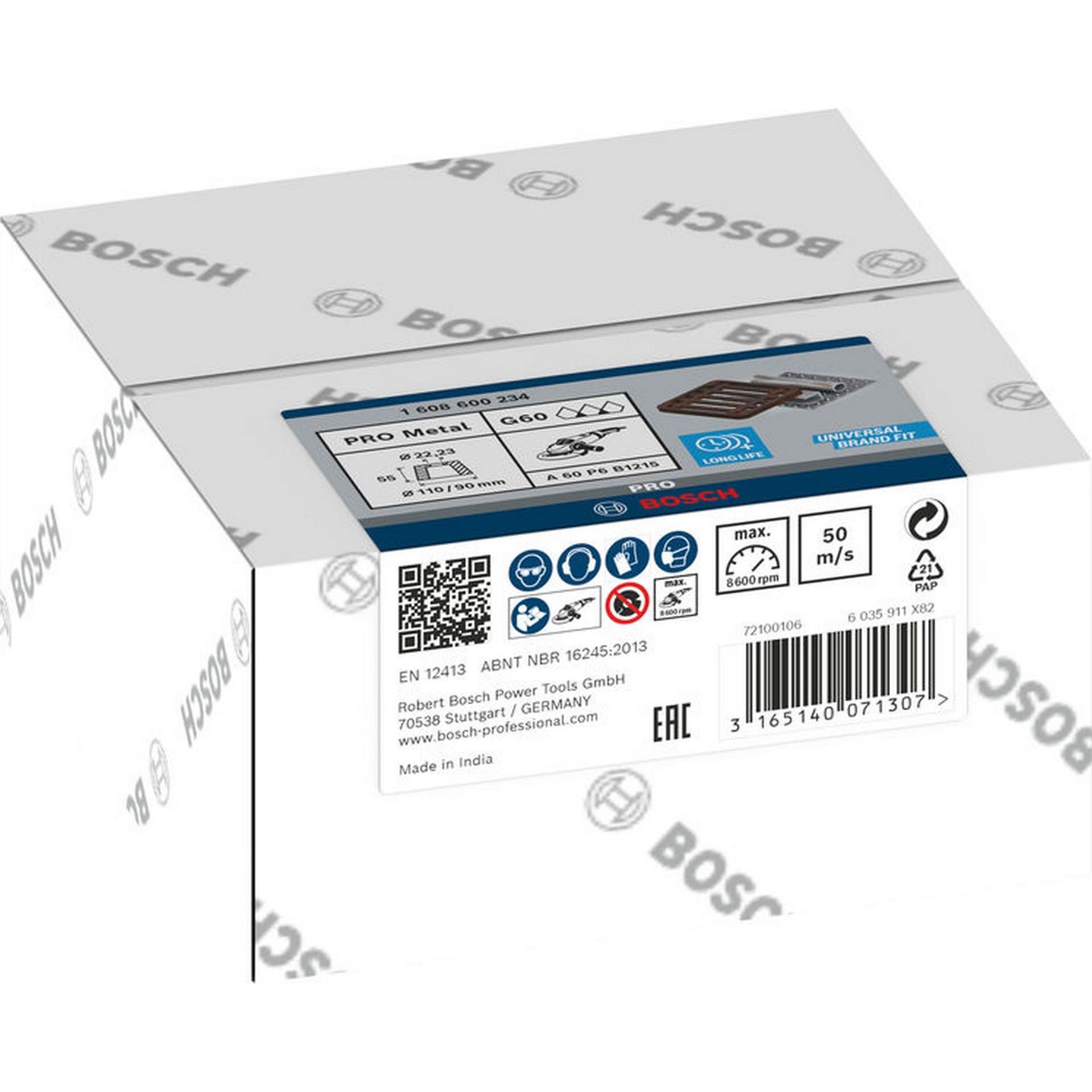 Bosch PRO Metal Konischer Schleiftopf, 90 x 110 x 55 mm, K60 #1608600234