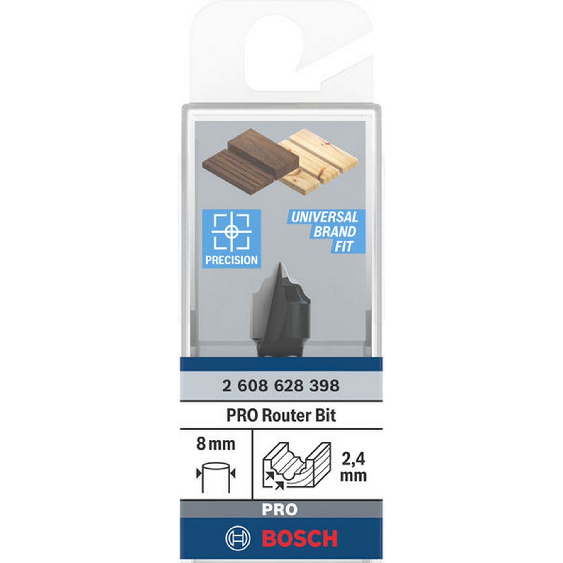 Bosch PRO Profil- Nutfräser, R 2,4 mm, S 8 mm #2608628398