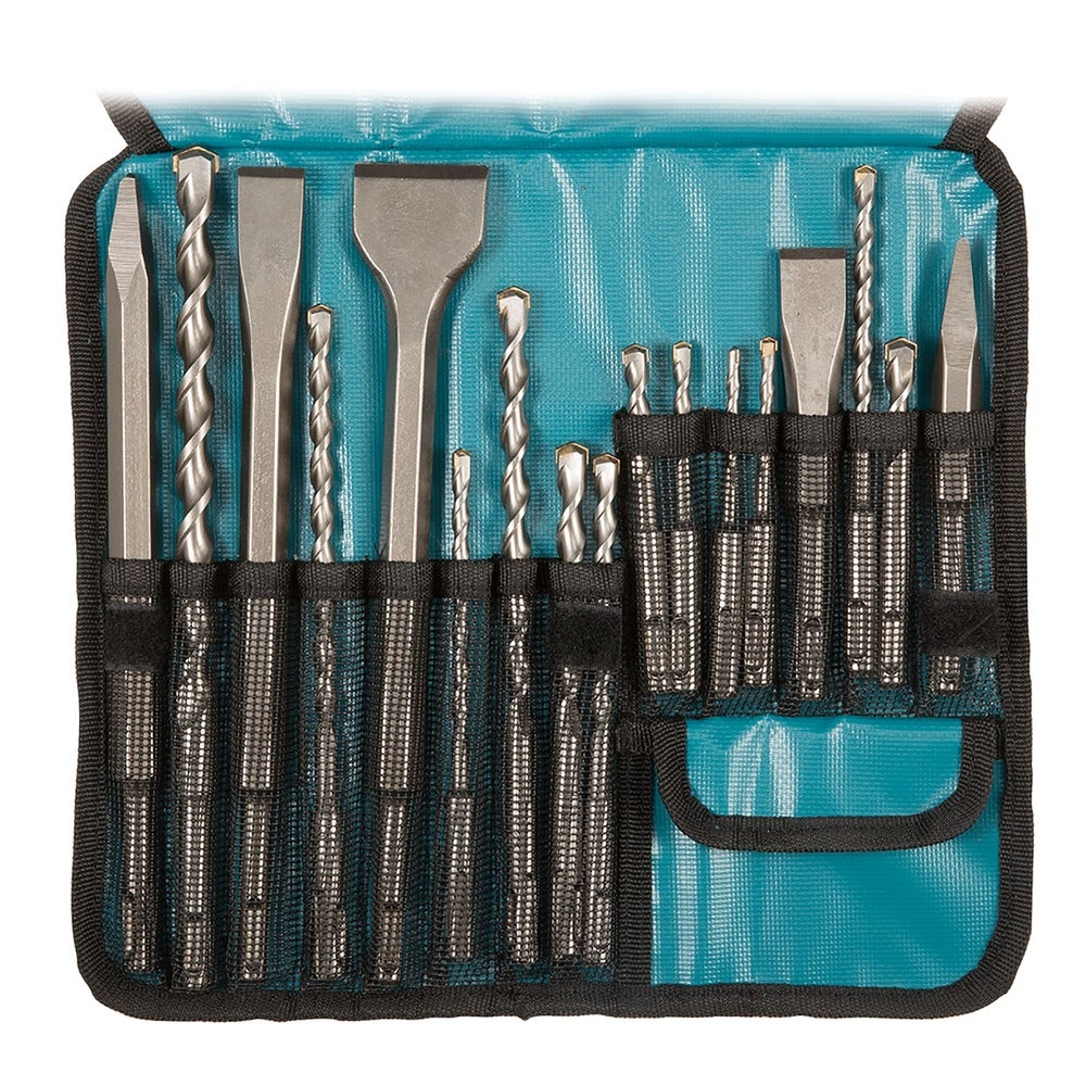 Makita SDS-PLUS Bohrer- und Meißelset in Rolltasche, 17 tlg. #D-53073