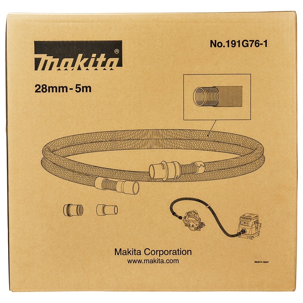 Makita Saugschlauch glatt, 28 mm x 5,0 m #191G76-1