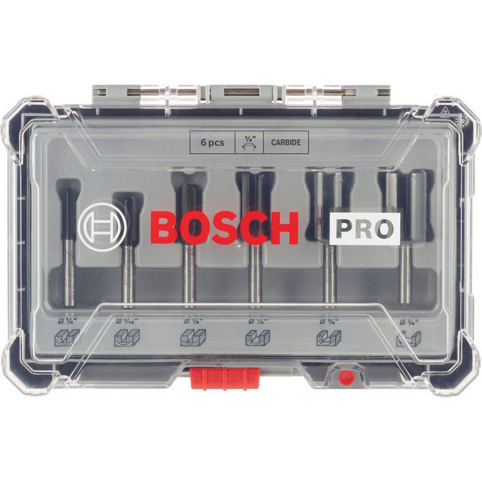 Bosch PRO Nutfräser- Set, Schaft 1/4", 6-tlg. #2607017467
