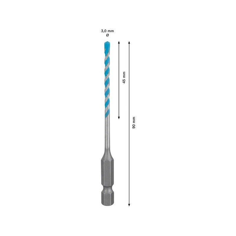 Bosch EXPERT HEX-9 Multi Construction Bohrer, 3x45x90 mm #2608900569