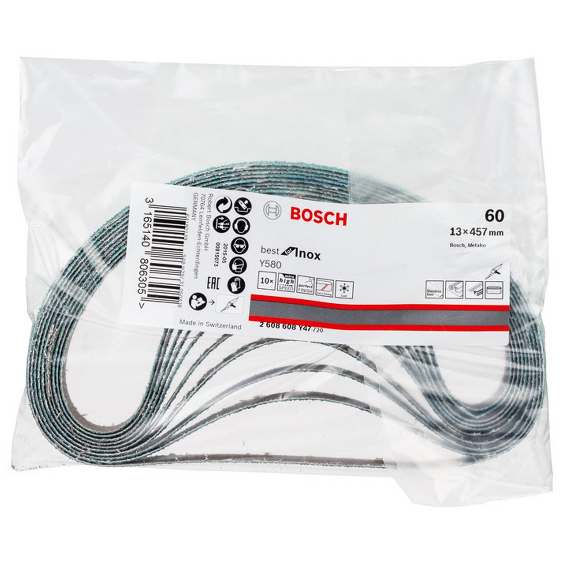 Bosch PRO Y580 Schleifband, 13 x 457 mm, 60, 10-tlg. #2608608Y47