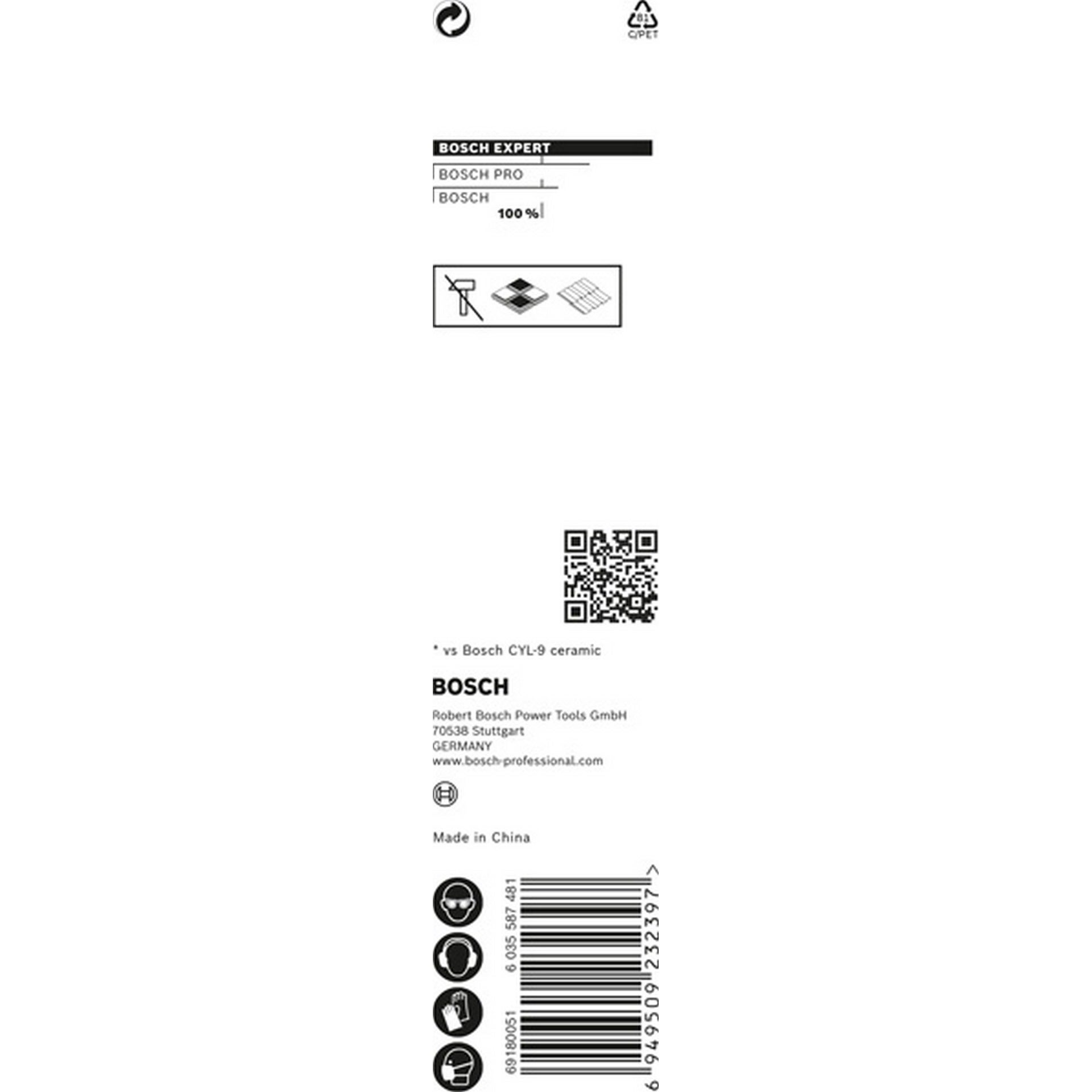 Bosch EXPERT HEX-9 Hard Ceramic Bohrer, 3x90 mm #2608900587