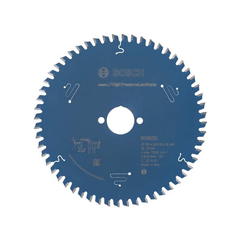 Bosch EXPERT High Pressure Laminate Kreissägeblatt, 190x2,6/1,6x30 mm, Z56 #2608644135
